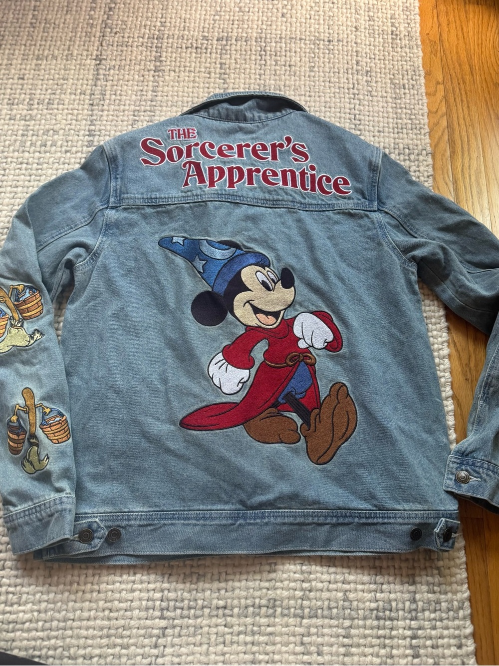 NWT Disney Fantasia Cakeworthy Embroidered Denim Jacket Large